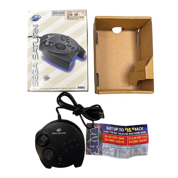Sega Saturn 3D Controller (Sega Saturn) w/Box and insert - Picture 1 of 6
